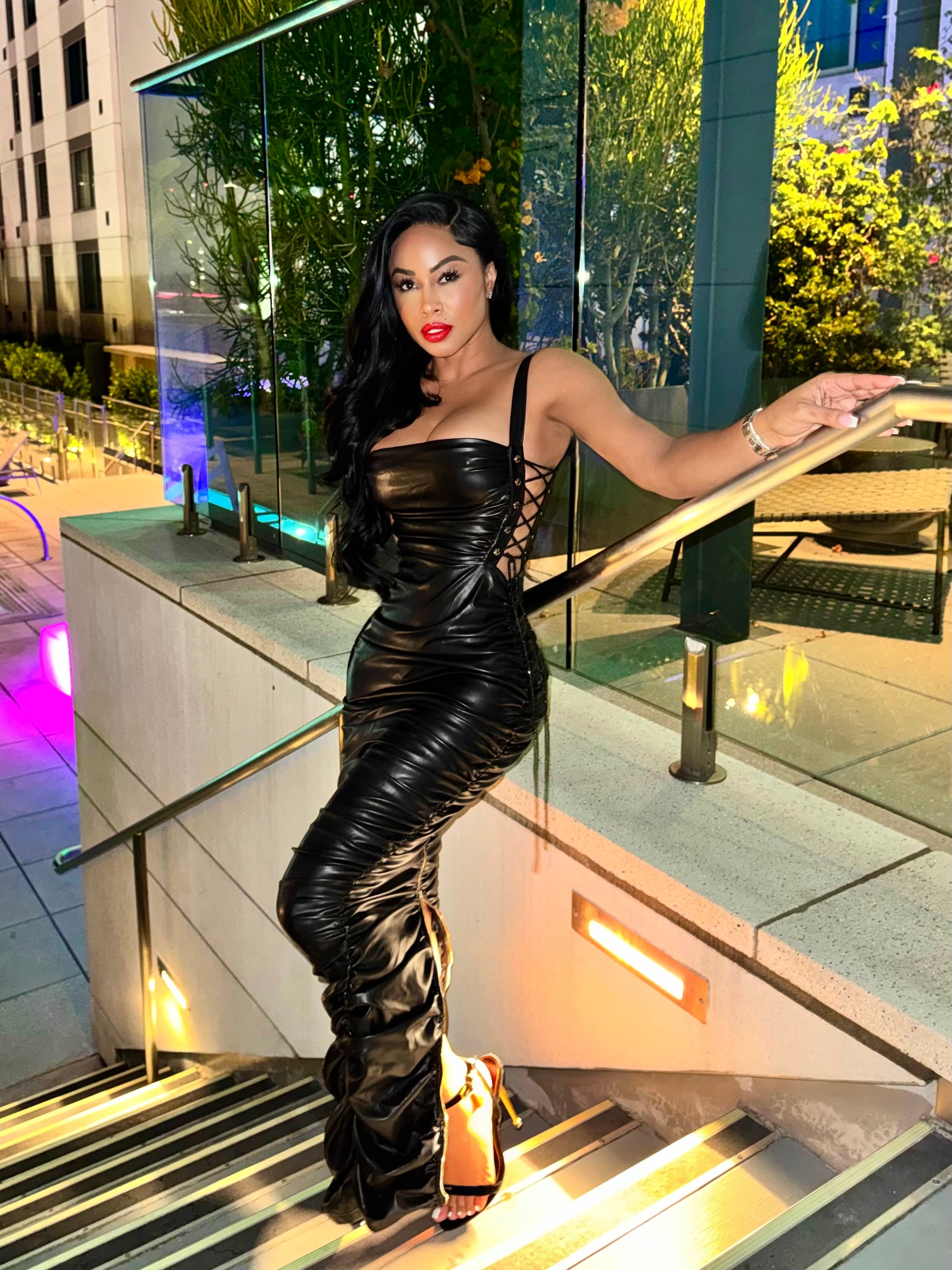 "Siren" Vegan Leather Dress