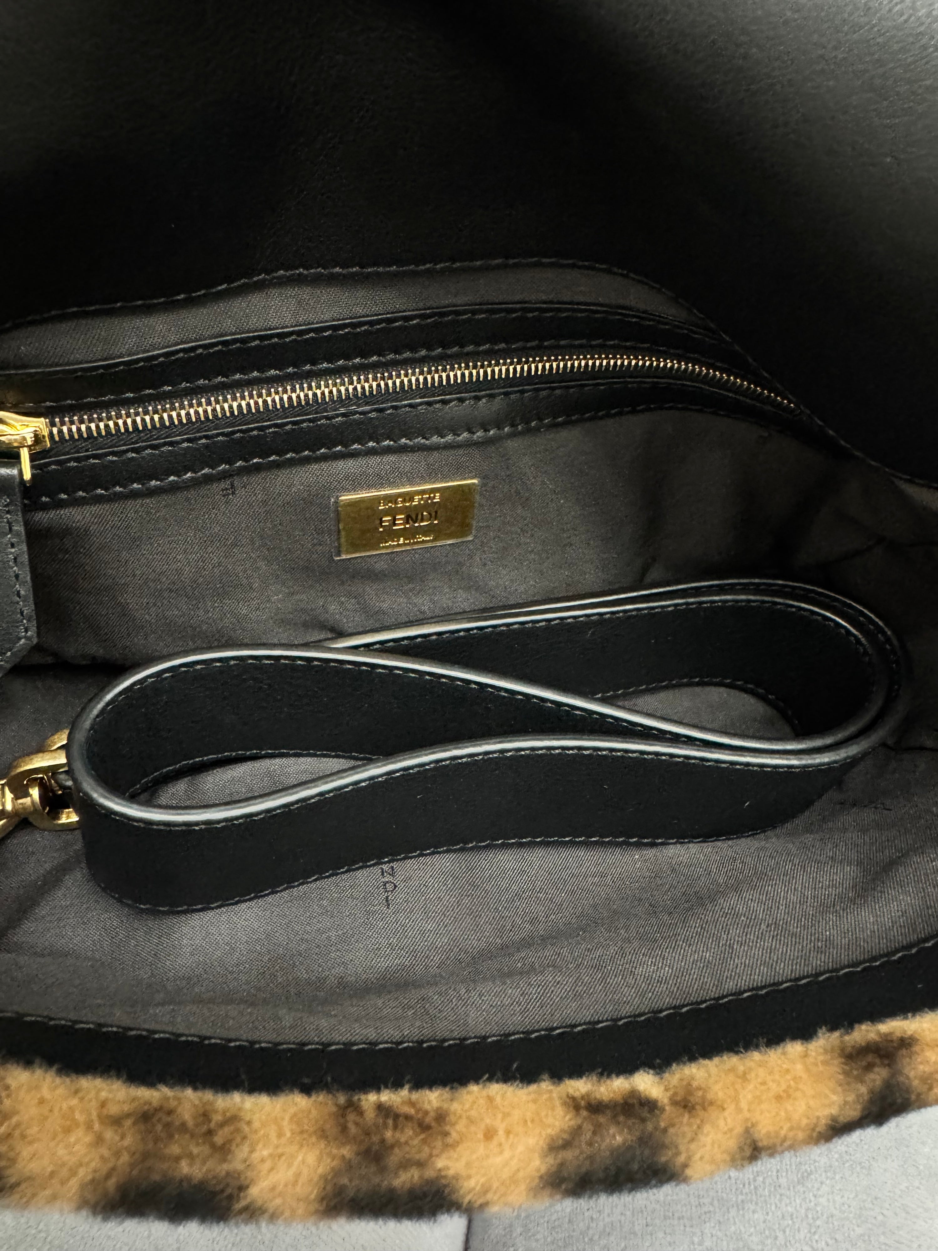 Fendi Baguette Shearling Bag