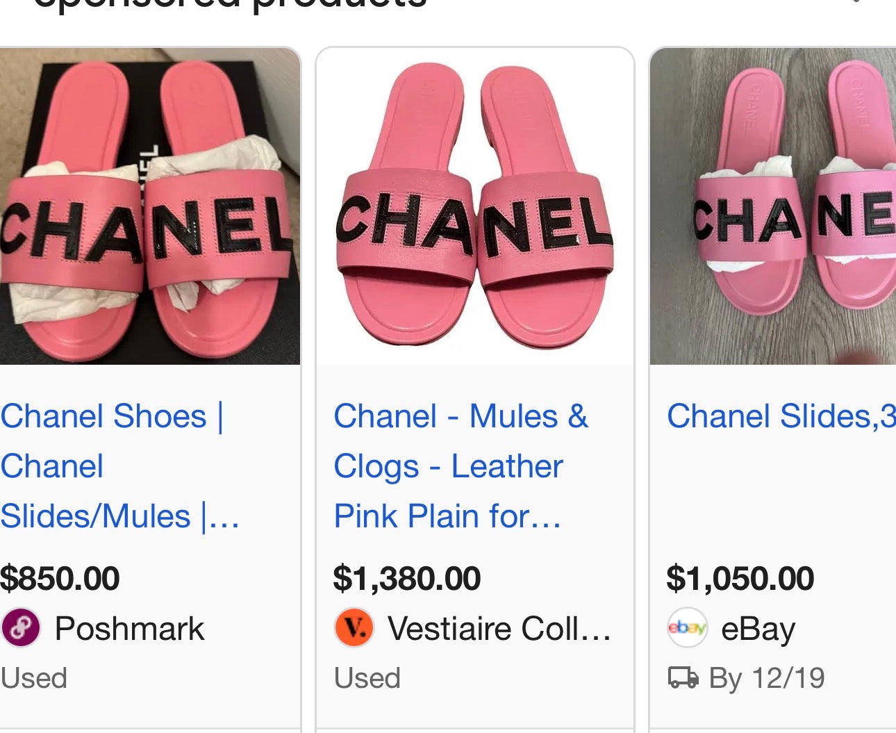 Chanel Logo Mules ($1200)