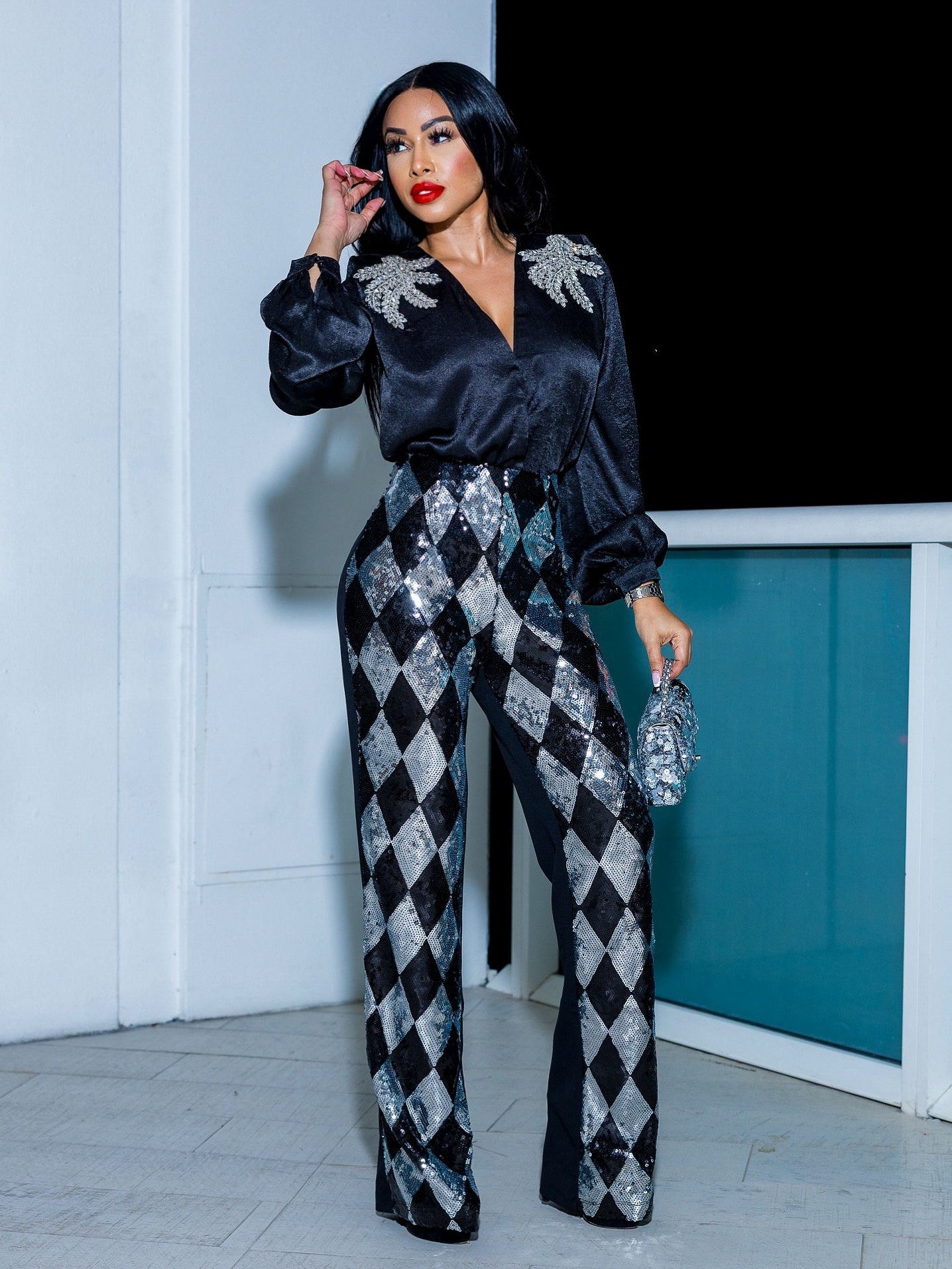 "Harlequin" Sequin Pants