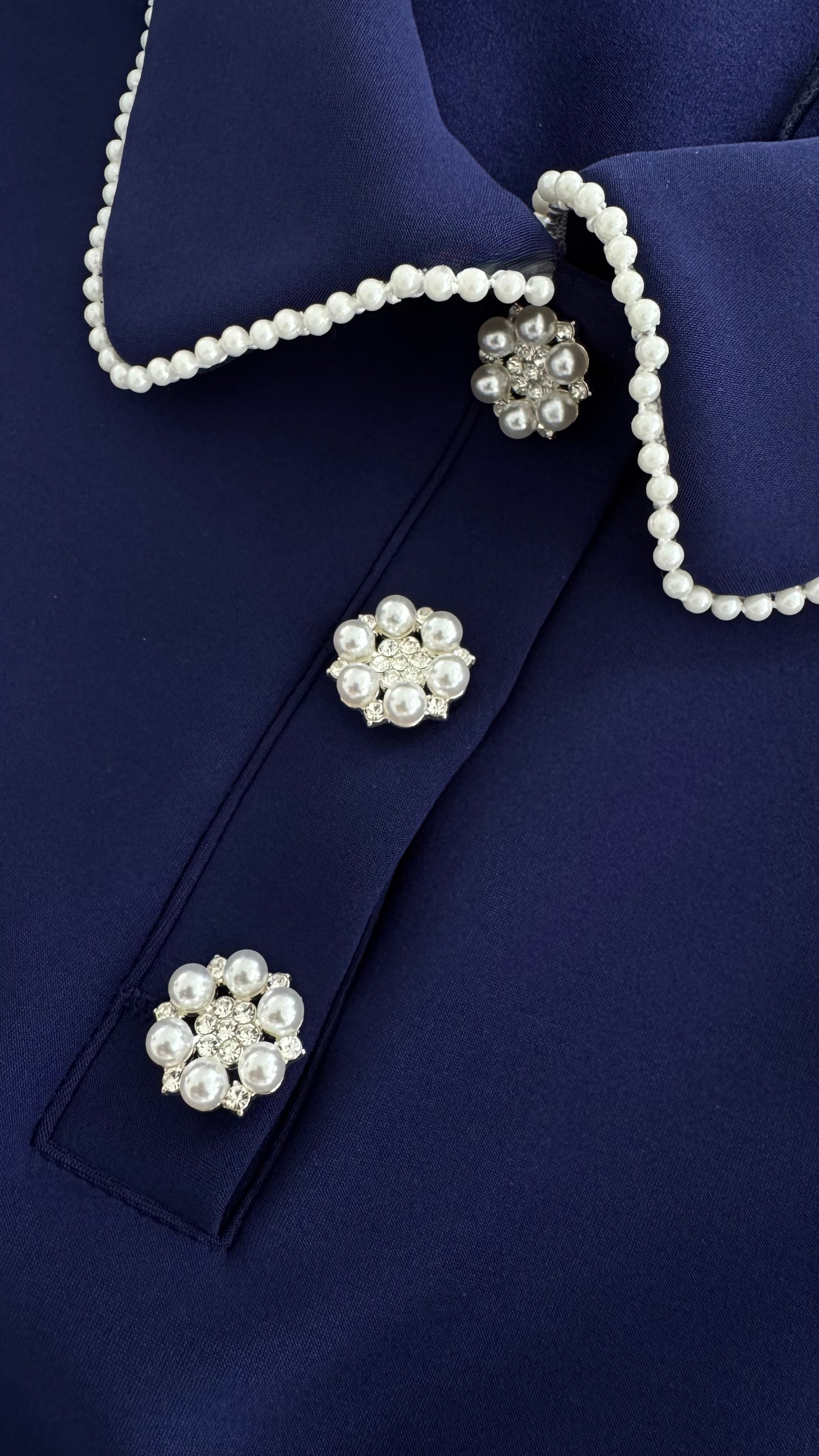 "Match Point" Pearl Embellished Dress