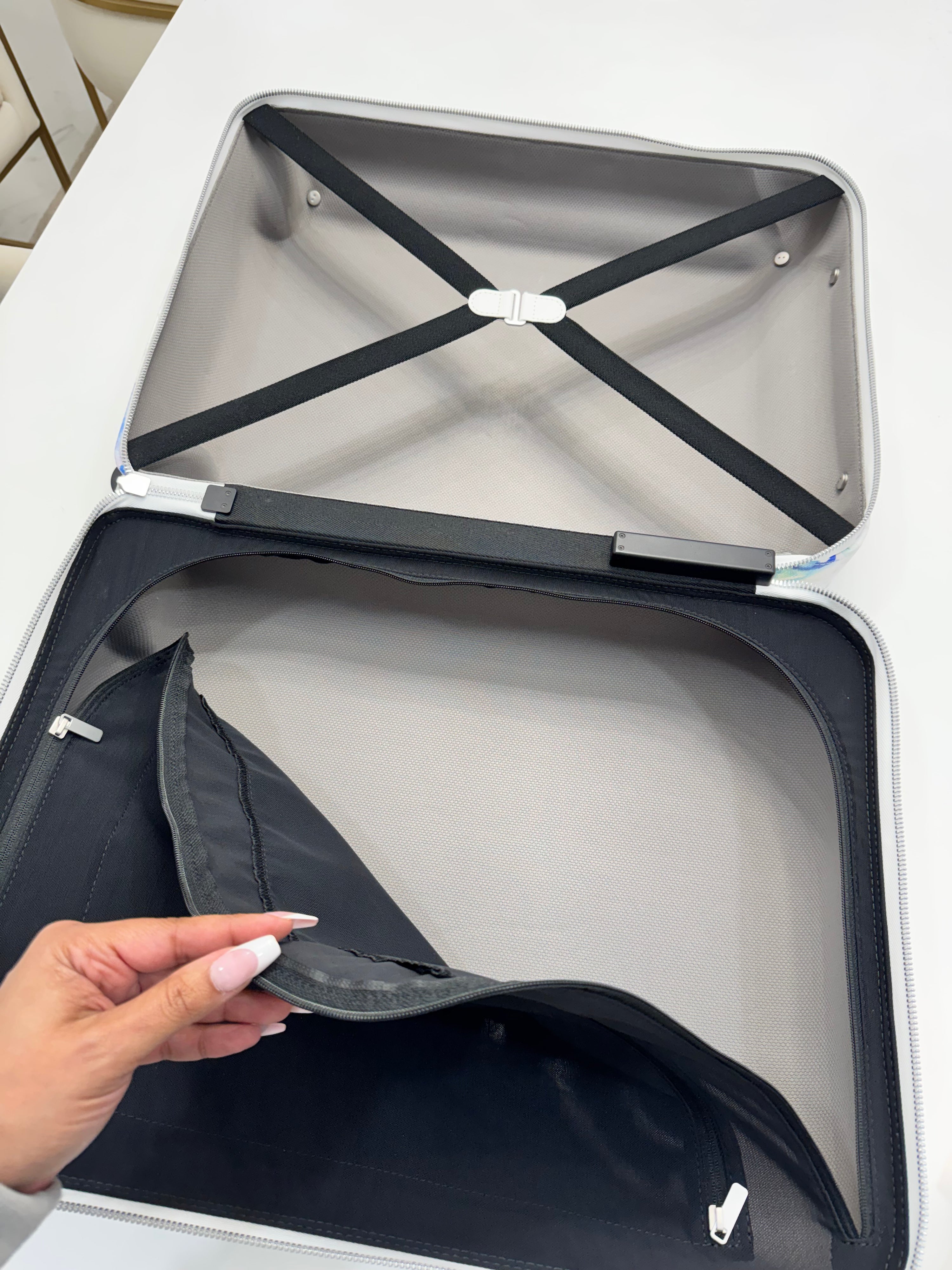 LV Virgil Abloh Watercolor Trolly and Keepall Set