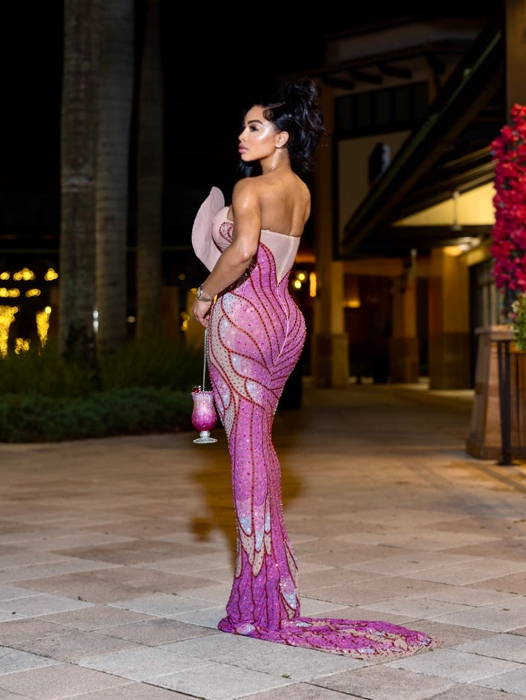 "Papillion" Crystal Gown