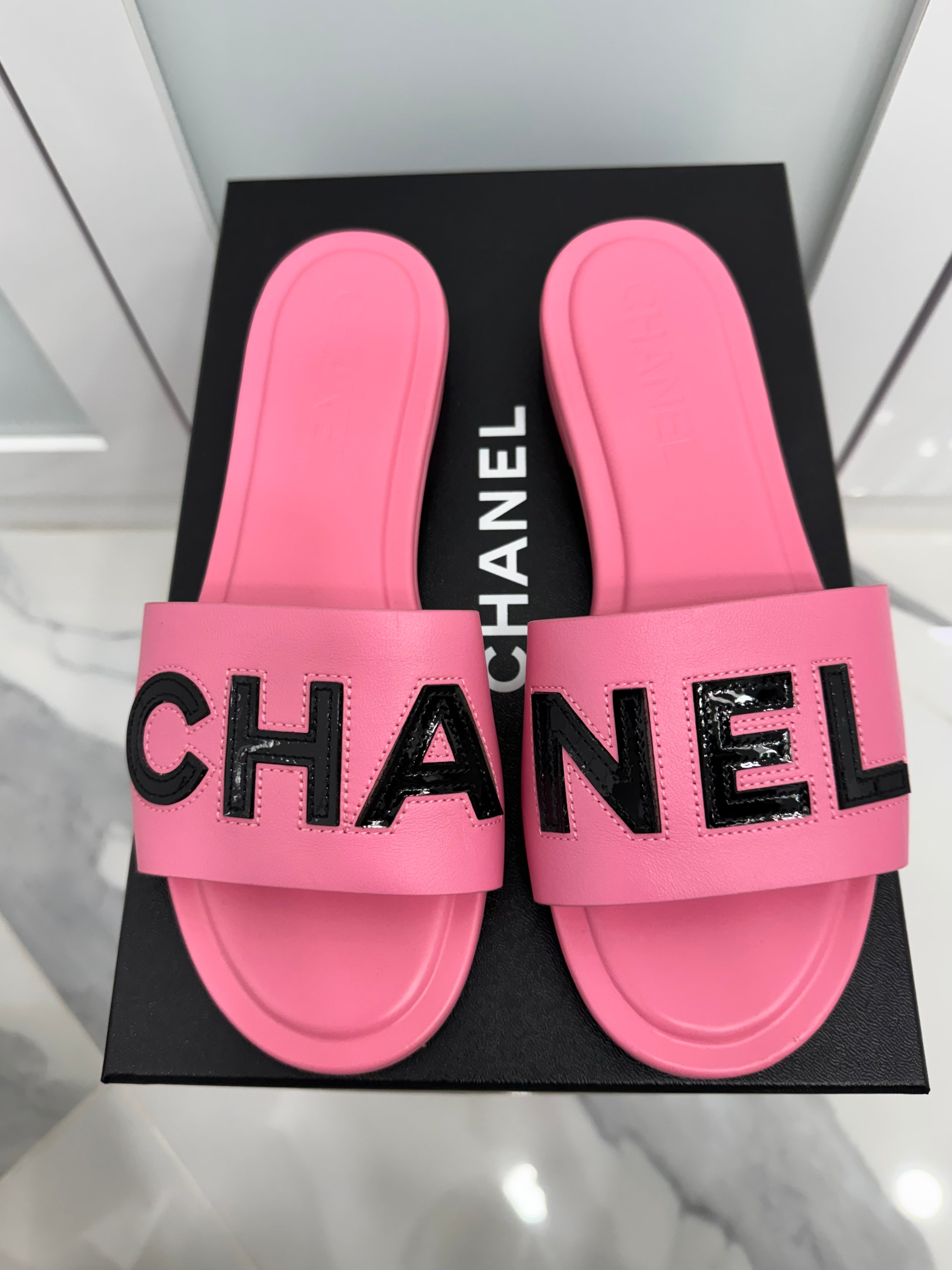 Chanel Logo Mules ($1200)