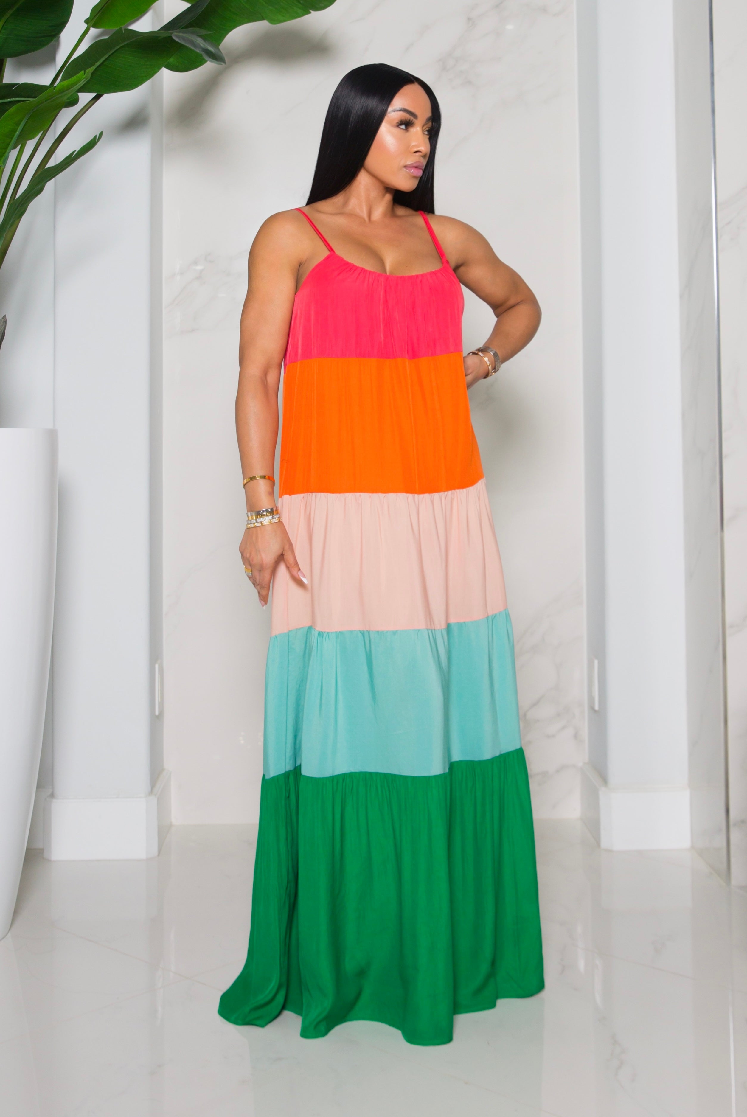 “Sunset Sorbet" Dress
