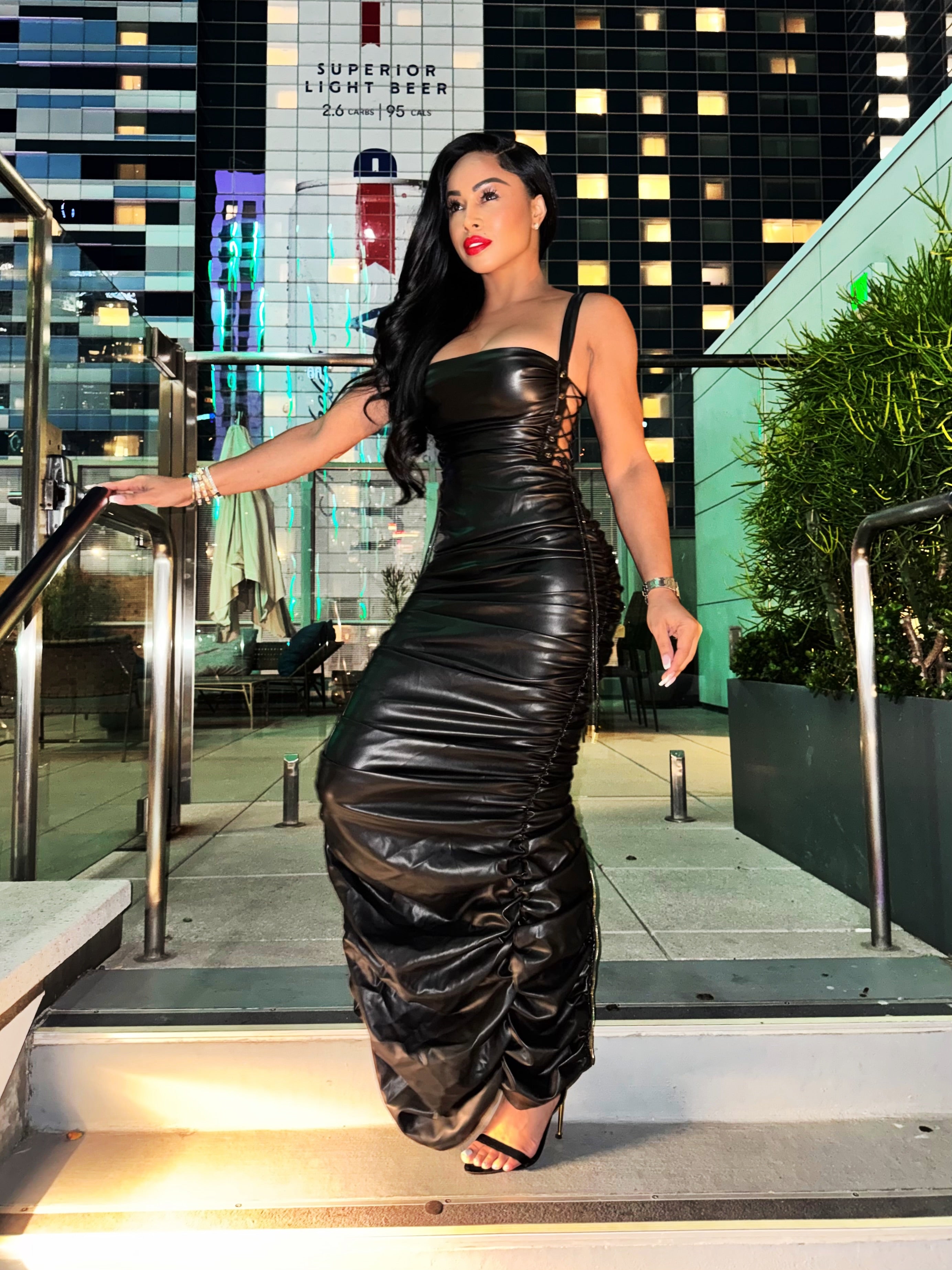 "Siren" Vegan Leather Dress