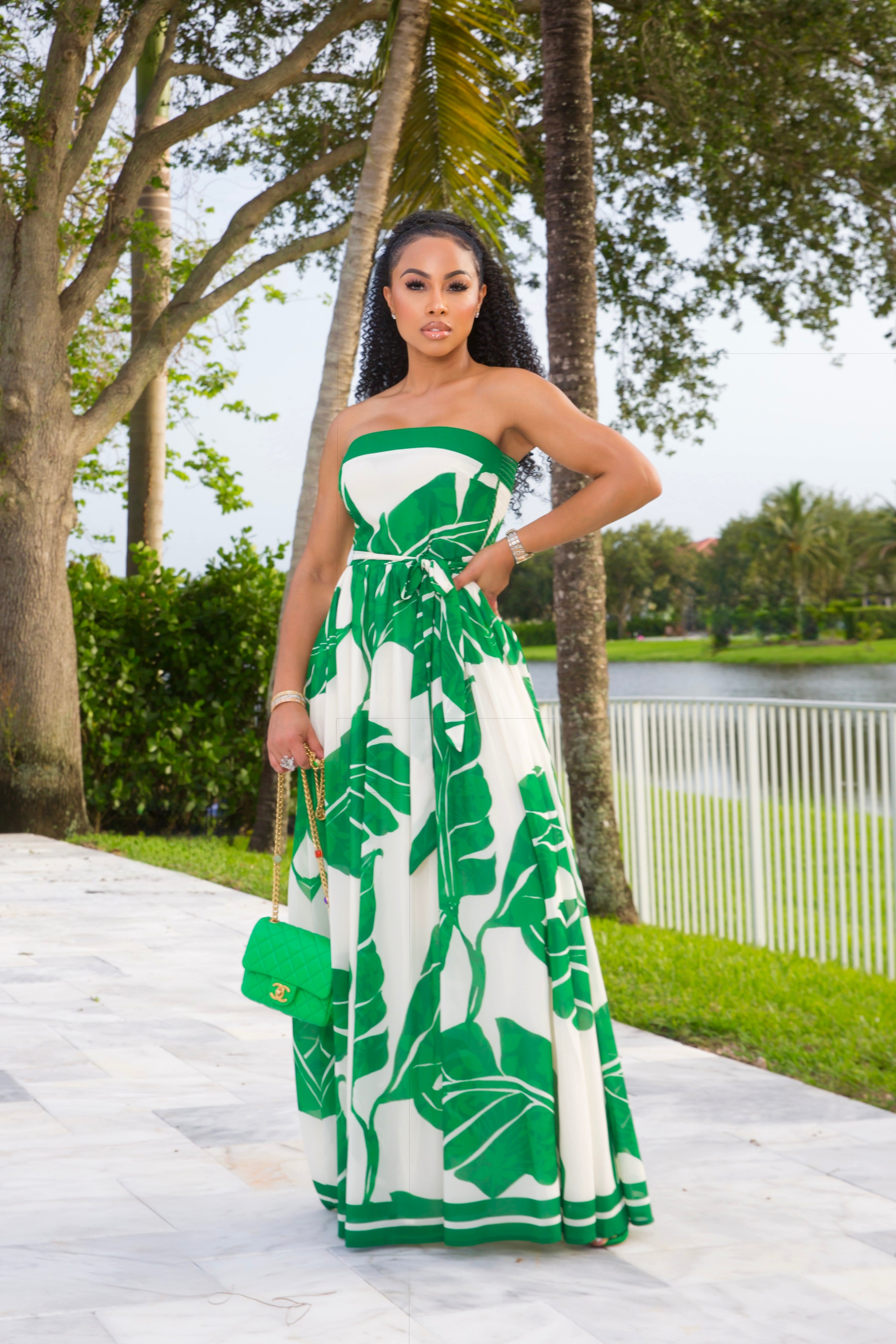 “Leaf Me Alone” Chiffon Dress 🍃