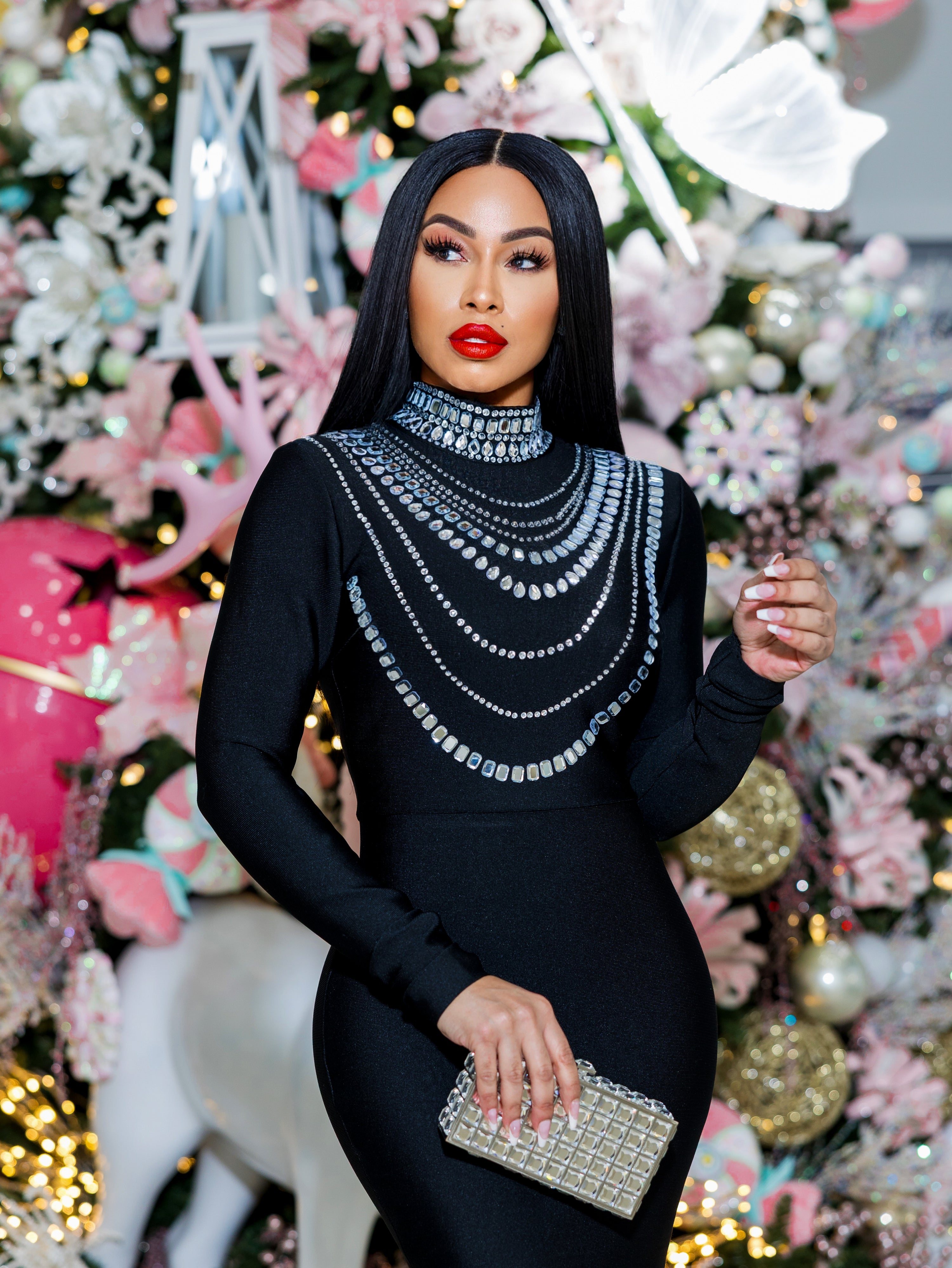 “Class Act” Crystal Bandage Dress