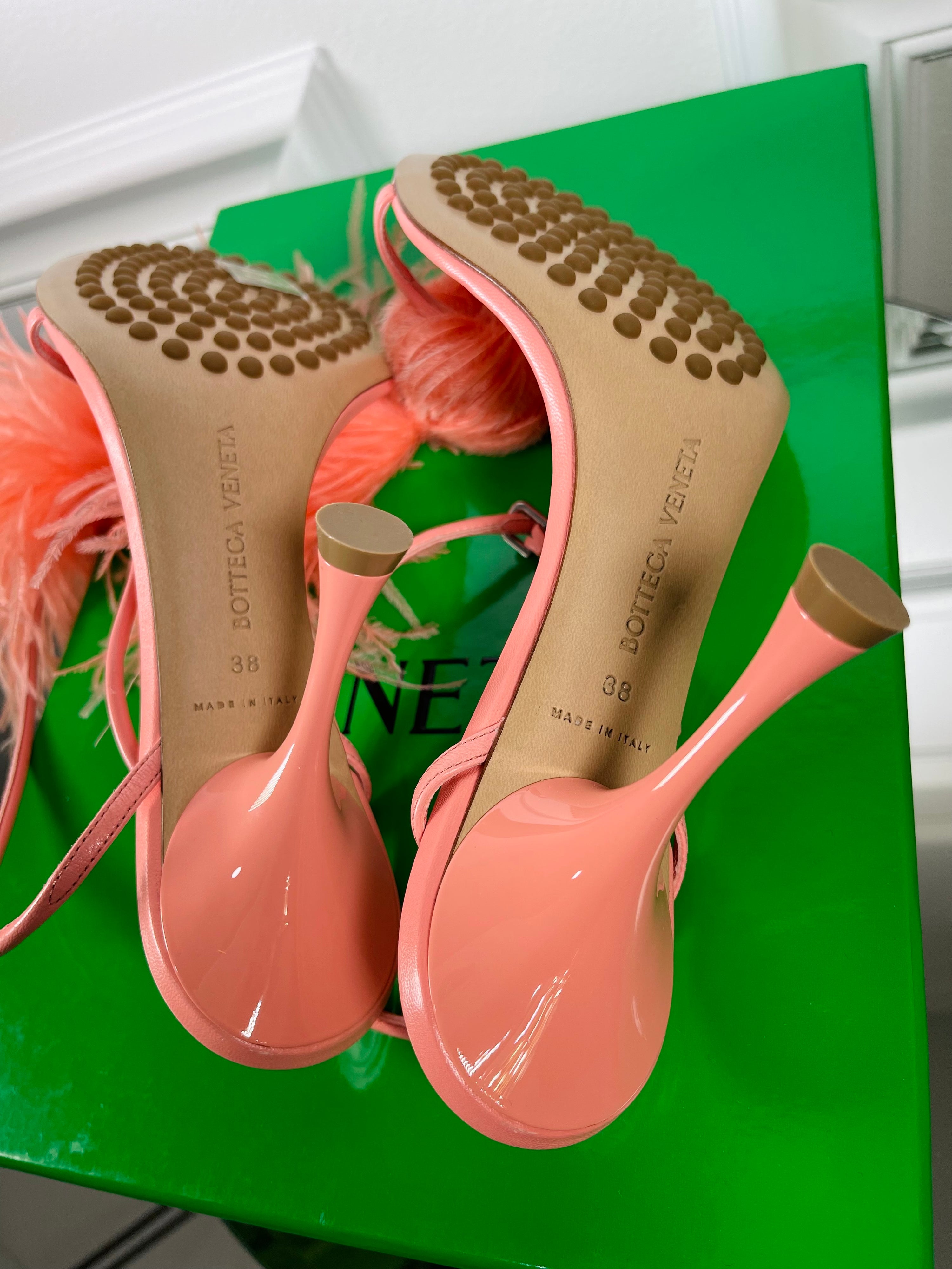 Bottega Veneta Ostrich Feather Sandals